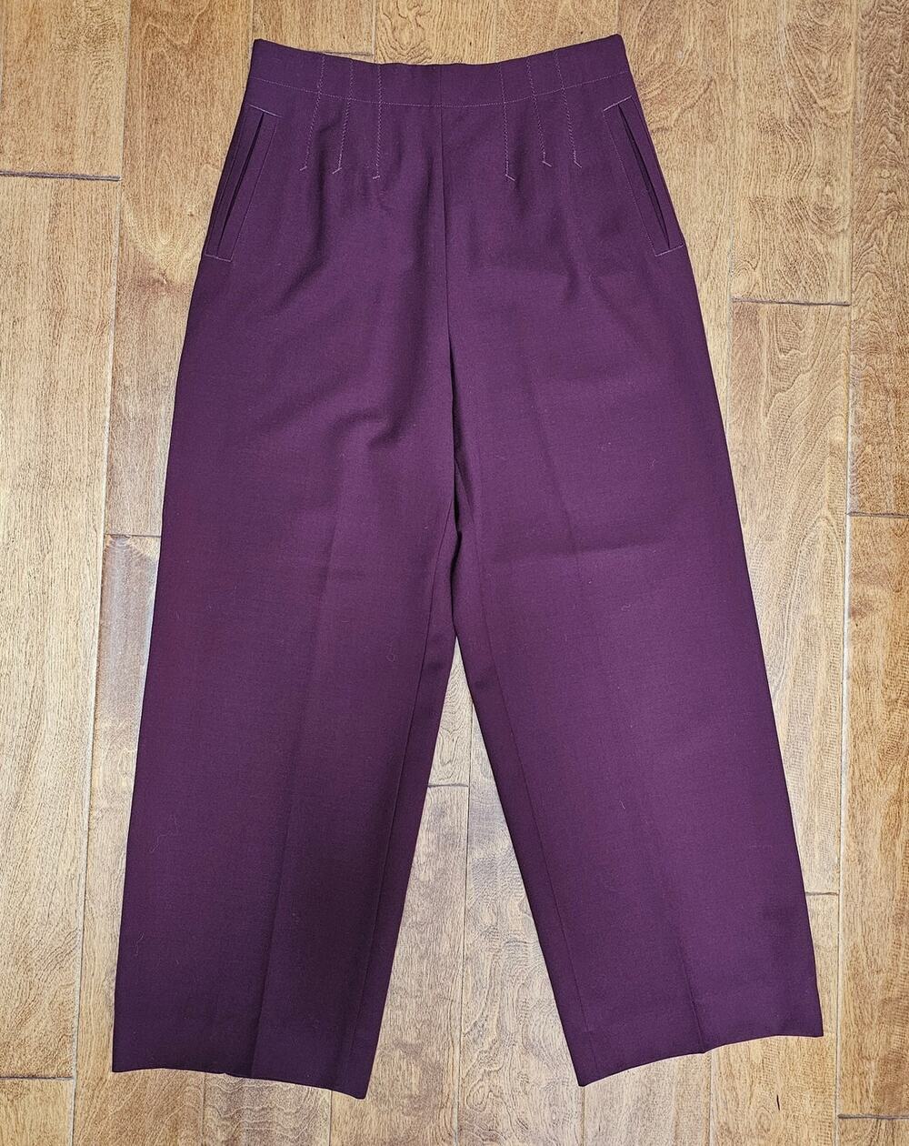 VTG 90's Jean Paul GAULTIER FEMME High Waist Wide Leg Wool Pants Trousers IT 46